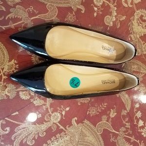 Black patent leather flats